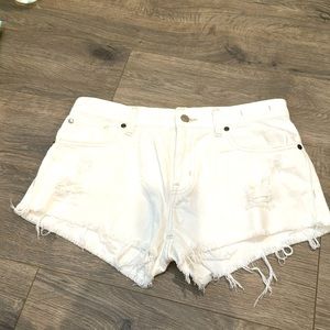 Denim& Supply Ralph Lauren white denim shorts🤍